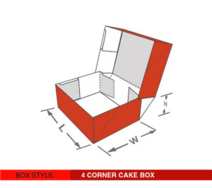 4 Corner Cake Box