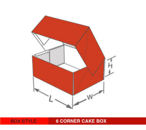 6 Corner Cake Box